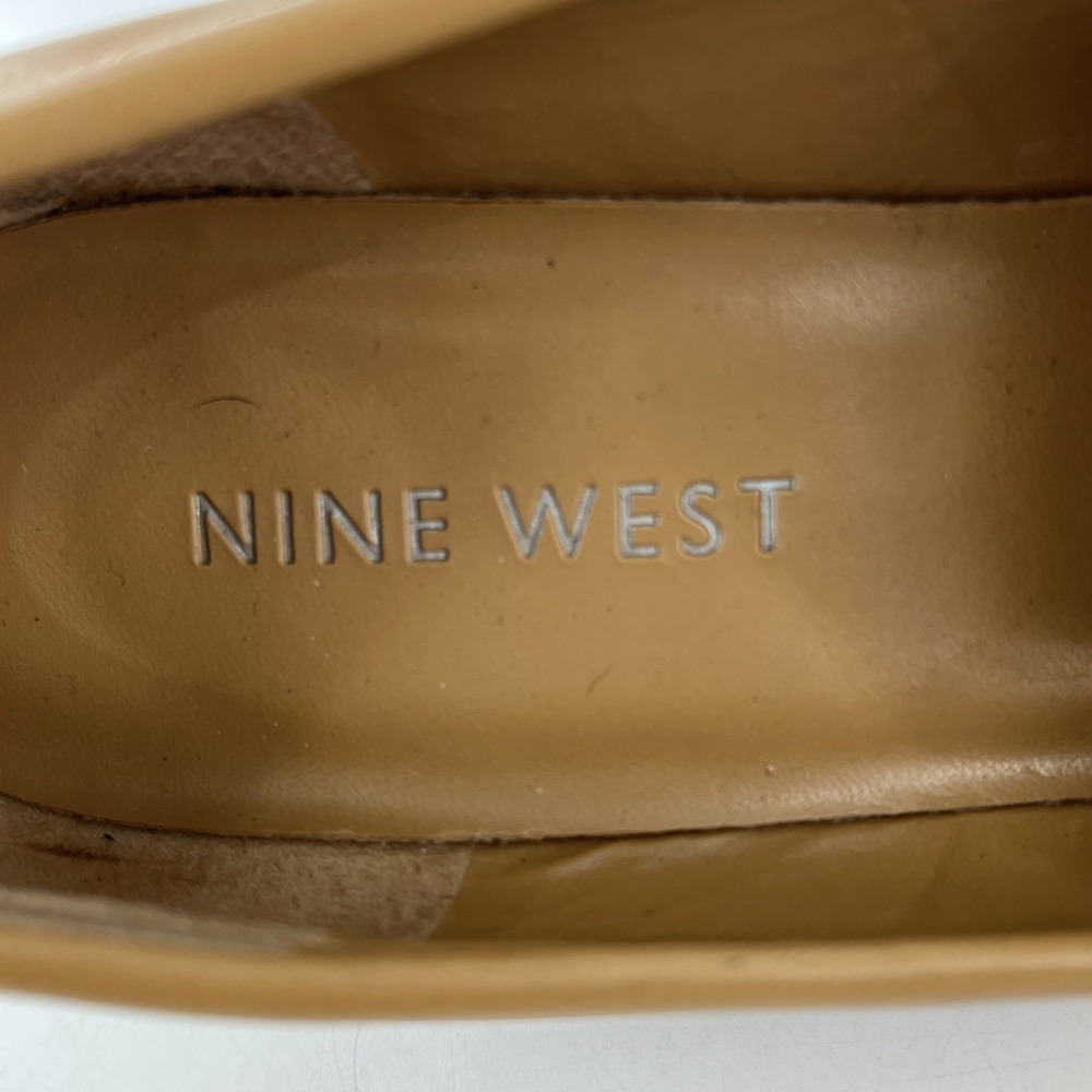 Vintage 90s Nine West Wedge Womens Square Toe Pinched Loafers Nude Granny 9.5 M - Picture 16 of 16